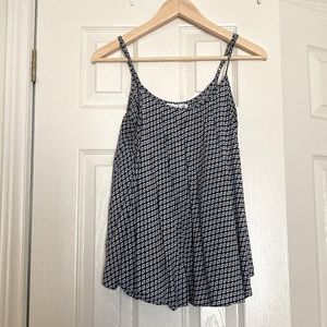 💙🤍 Blue & White Blouse Tank Top - Hand Dyed